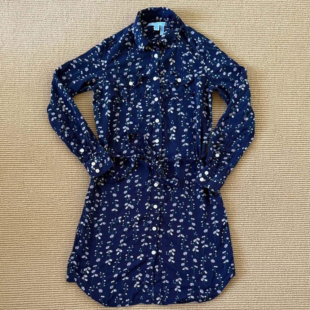 Draper James Belted Daisy Vine Shirtdress, size 0
